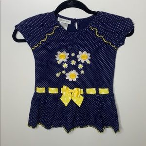 Bonnie Jean Dress Navy size 6 floral flowers